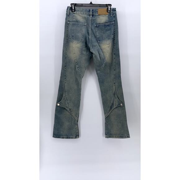 UNBRANDED Women's Light Blue Y2K Streetwear Straight Leg Regular Fit Jeans SZ S - Picture 2 of 10